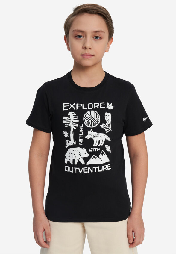 Футболка для мальчиков Outventure, Черный