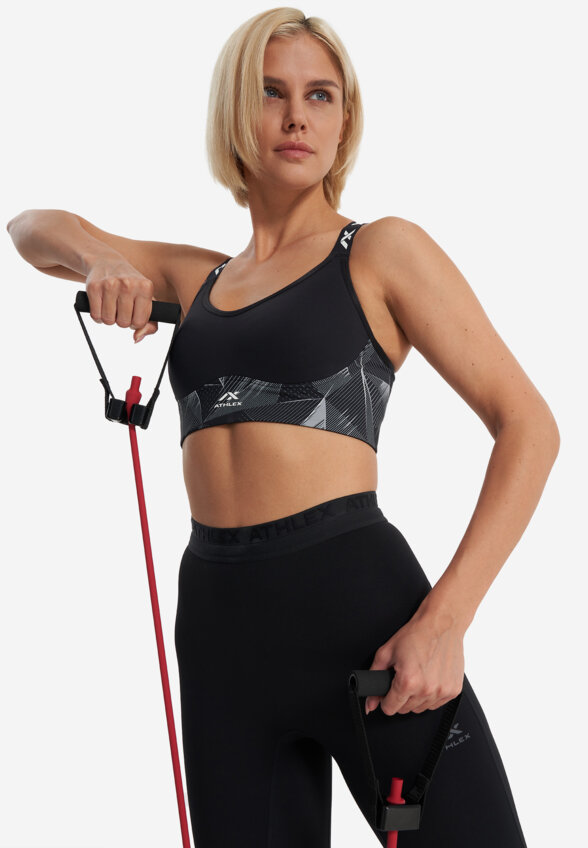 Топ бра спортивный Athlex, Черный