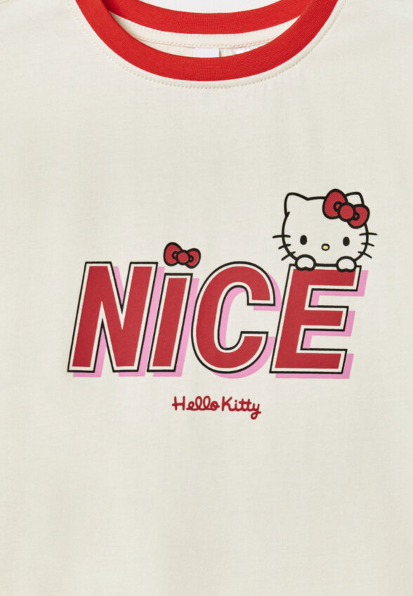Футболка с принтом Hello Kitty для девочек