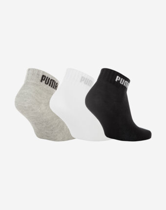 Носки PUMA Quarter-V, 3 пары, Черный женщинам