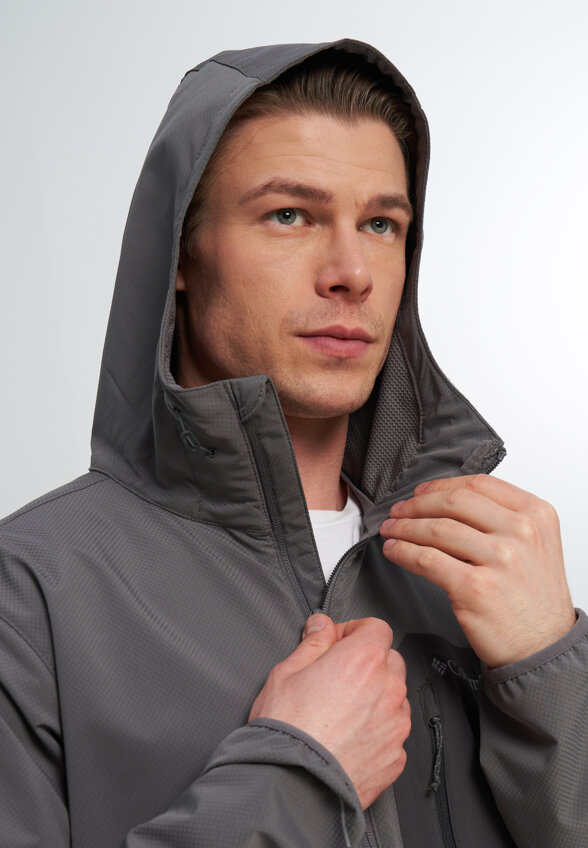 Ветровка мужская Columbia Tall Heights III Hooded Softshell, Серый
