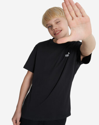 Футболка для мальчиков PUMA Small No. 1 Logo Relaxed, Черный женщинам