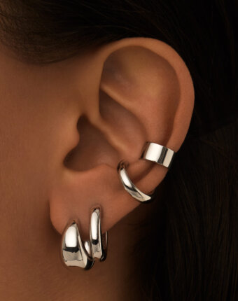 Серьги-конго из серебра MIE женщинам