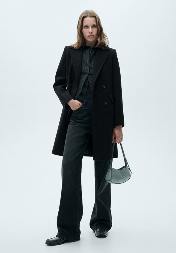 Пальто двубортное Mango