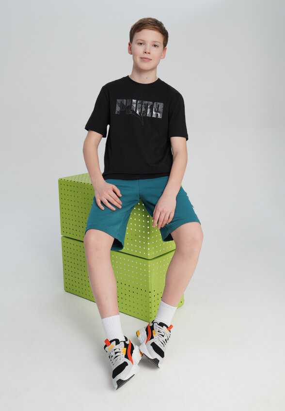 Футболка для мальчиков PUMA Ess Logo Lab Story 2, Черный