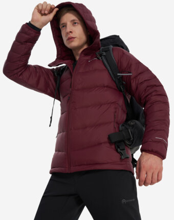 Ультралегкий пуховик мужской Columbia Centennial Creek III Down Hooded Jacket, Красный женщинам