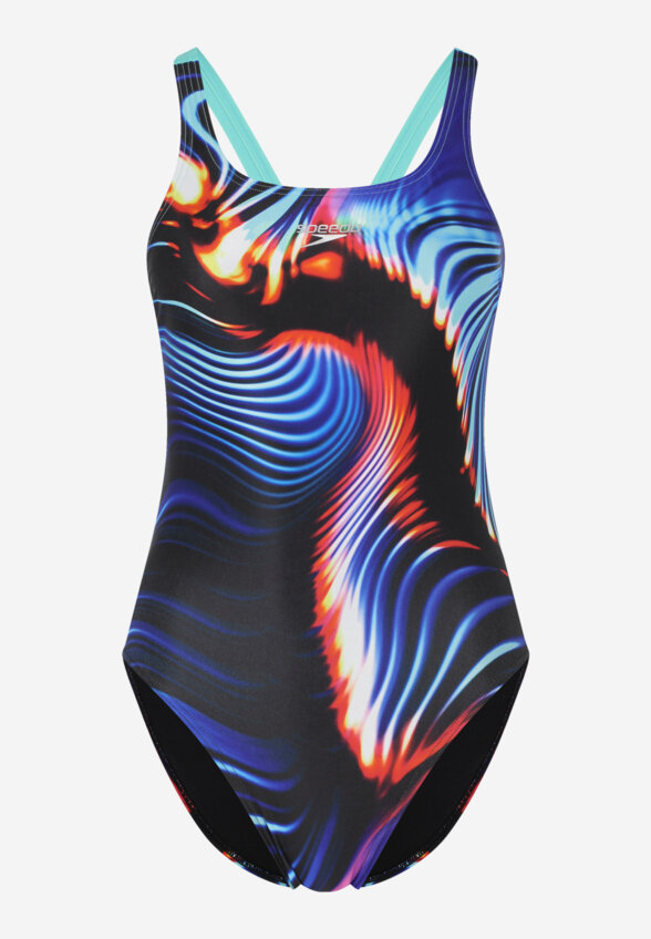 Купальник слитный женский Speedo Alov Digi, Мультицвет