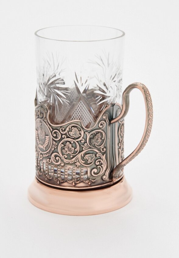 Стакан с подставкой Кольчугинский мельхиор