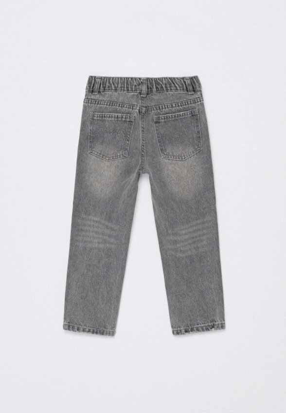 Джинсы Mom fit на резинке для девочек