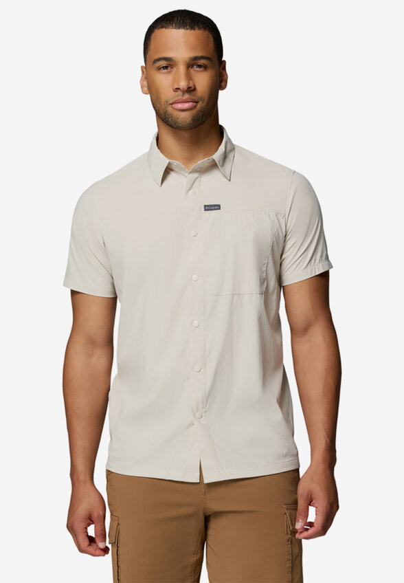 Рубашка с коротким рукавом мужская Columbia Sage Peak Woven SS Shirt, Бежевый