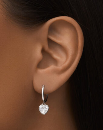 Серебряные серьги с фианитами Ангел MIE женщинам