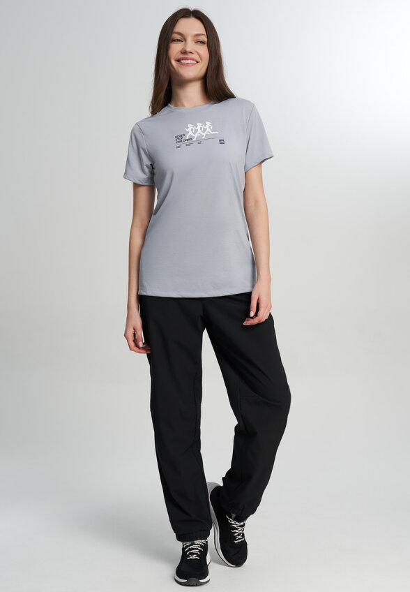 Футболка женская The North Face Bitmap Silhouettes, Голубой