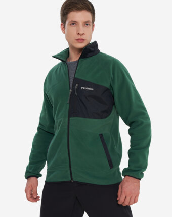 Джемпер флисовый мужской Columbia Fast Trek Overlay Full Zip, Зеленый женщинам