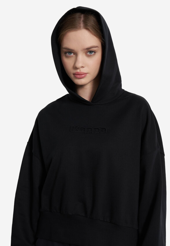 Худи женское оверсайз Kappa, Черный