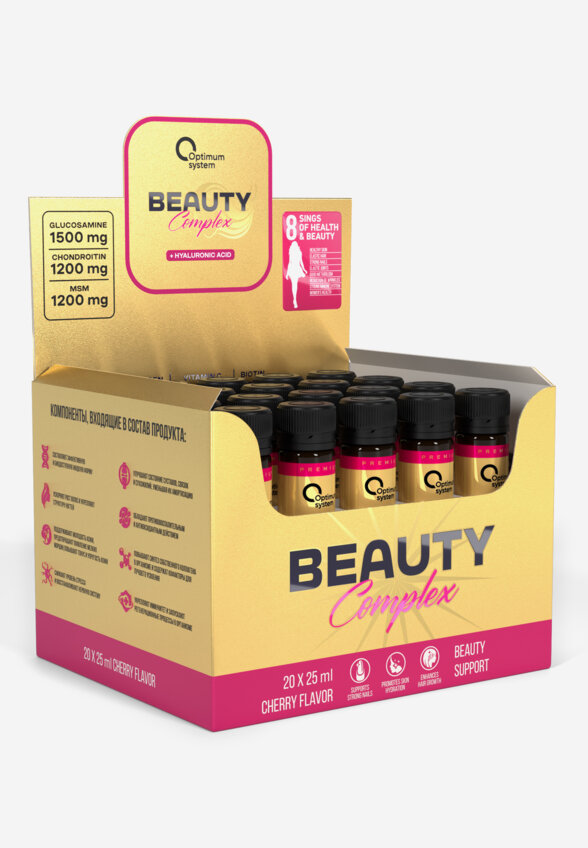 Женский спортивный витаминно-минеральный комплекс Optimum system Beauty, 20 шт, Золотой