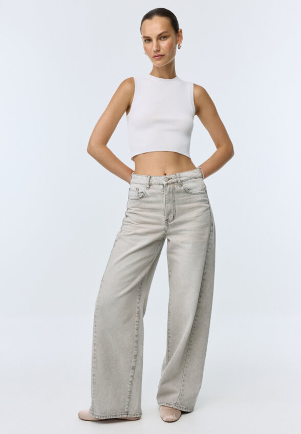 Джинсы Wide Leg с высокой посадкой