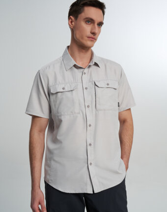Рубашка с коротким рукавом мужская Mountain Hardwear Canyon Short Sleeve, Серый женщинам