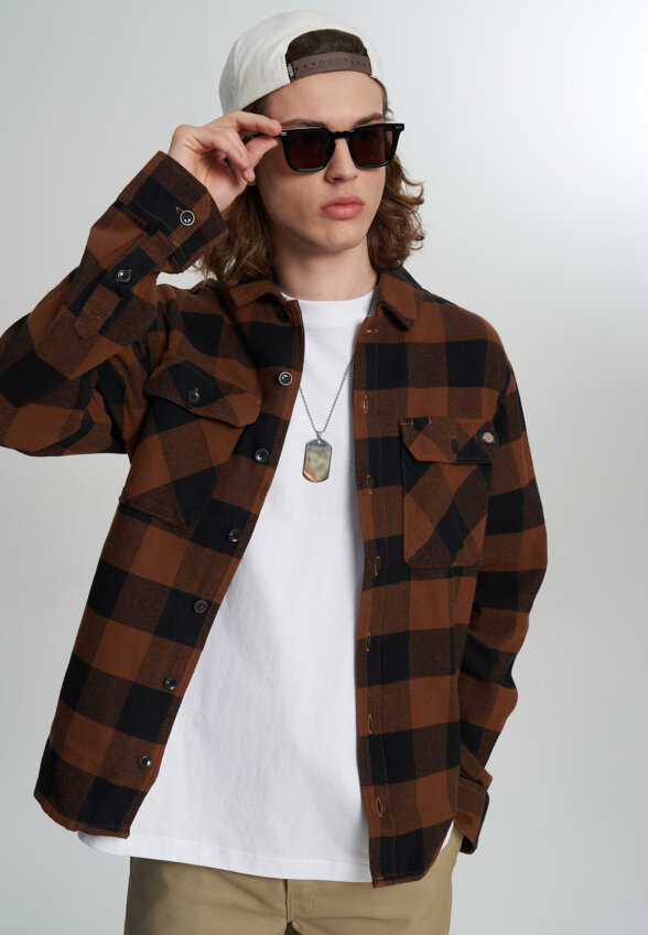 Рубашка мужская DICKIES Sacramento, Коричневый