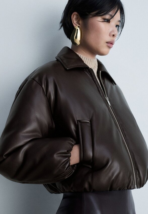 Куртка кожаная Mango