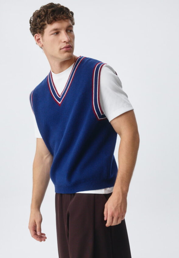 Вязаный жилет Relaxed fit с содержанием шерсти