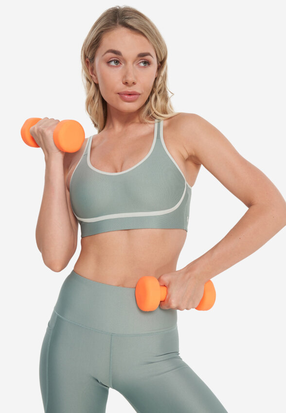 Спортивный топ бра Under Armour Infinity Piped, Зеленый