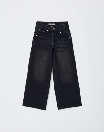 Джинсы Wide Leg с ассиметричным поясом для девочек детям