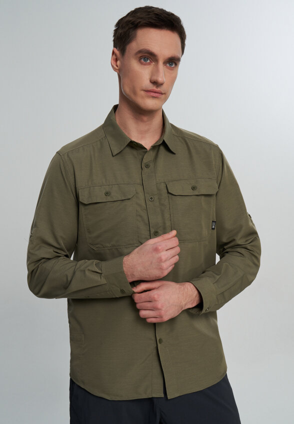 Рубашка мужская Mountain Hardwear Canyon Long Sleeve Shirt, Зеленый