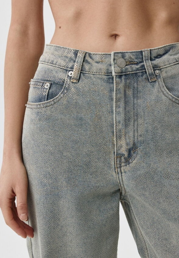 Джинсы STRAIGHT FIT с металлизированным декором