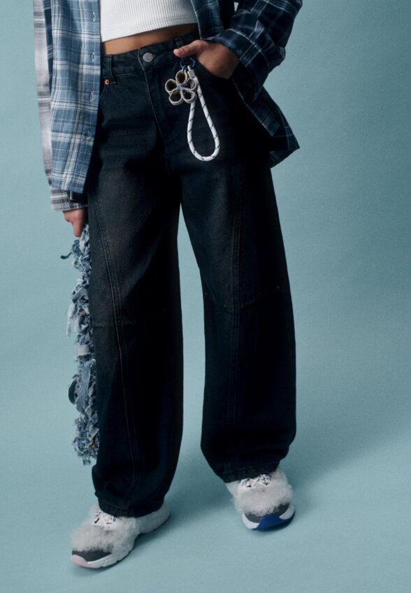 Винтажные джинсы Baggy Fit для девочек