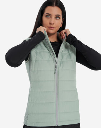 Жилет для беговых лыж женский Nordski Hybrid Pro 2.0, Зеленый