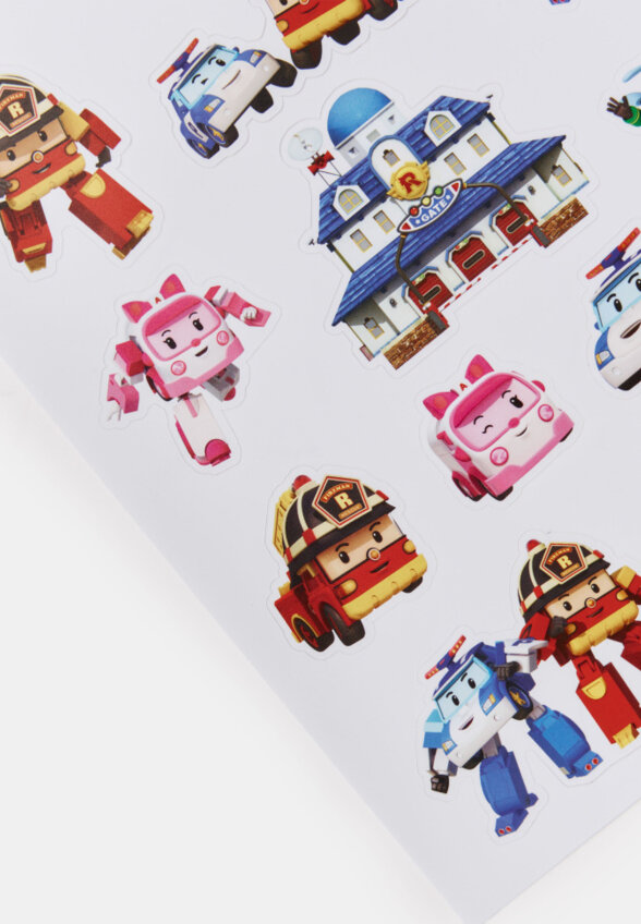 Набор наклеек детский из коллекции SELA × Robocar Poli