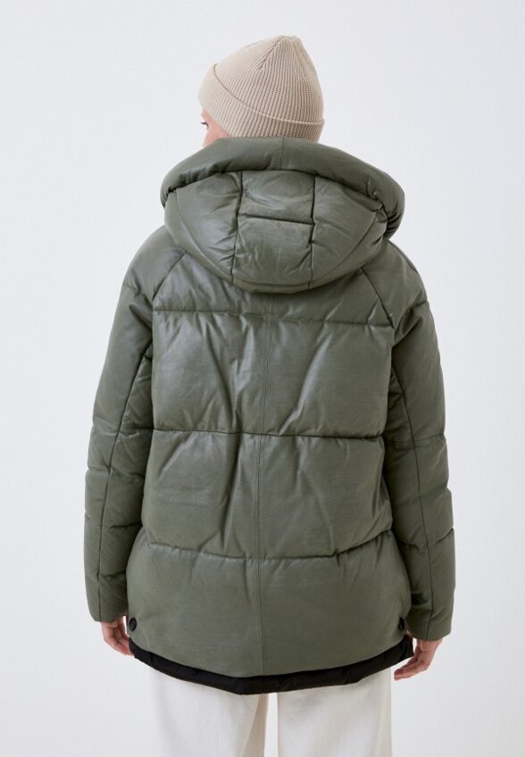 Куртка кожаная утепленная Снежная Королева