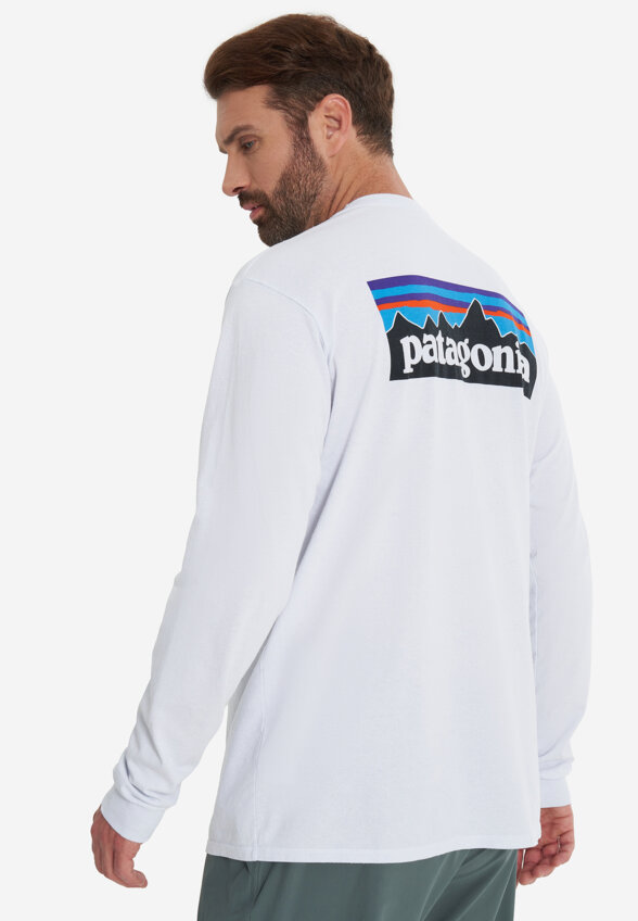 Лонгслив мужской Patagonia Logo, Белый