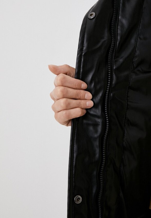 Куртка кожаная утепленная Eleganzza