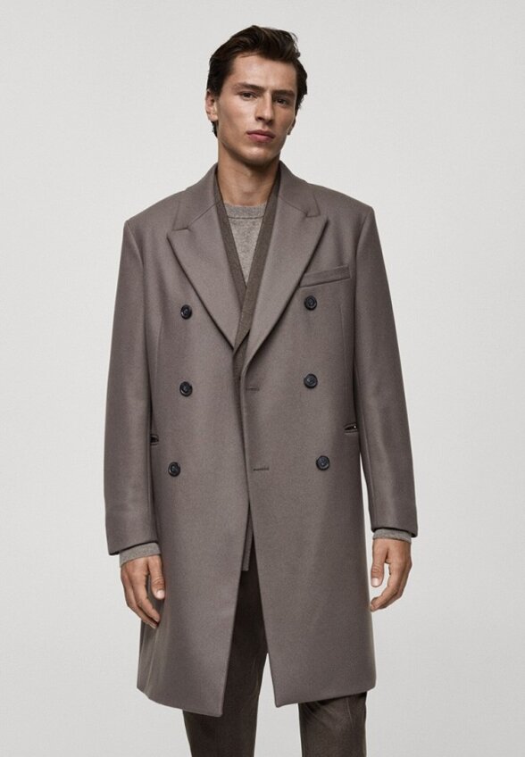 Пальто двубортное Mango Man