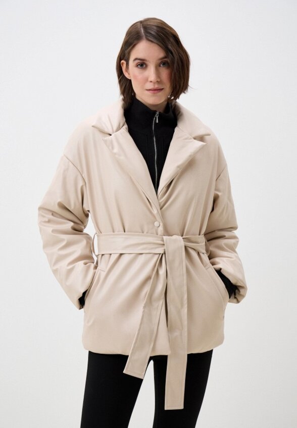 Куртка кожаная утепленная AME