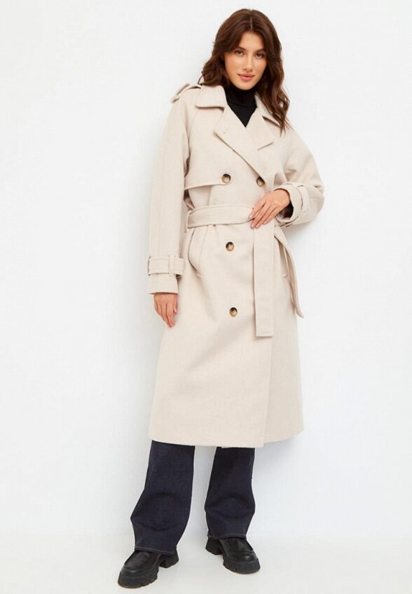 Пальто двубортное Droid&I