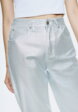 Джинсы Wide Leg с эффектом металлик3  - превью
