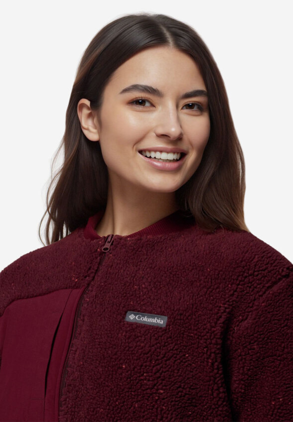 Джемпер флисовый женский Columbia Stellar Path Fleece Bomber Full Zip, Красный
