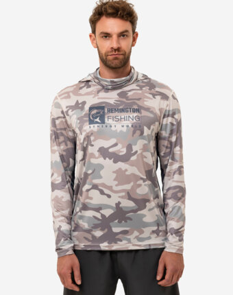 Лонгслив мужской Remington Fishing Sun And Mosquito Protection Style 4, Серый женщинам