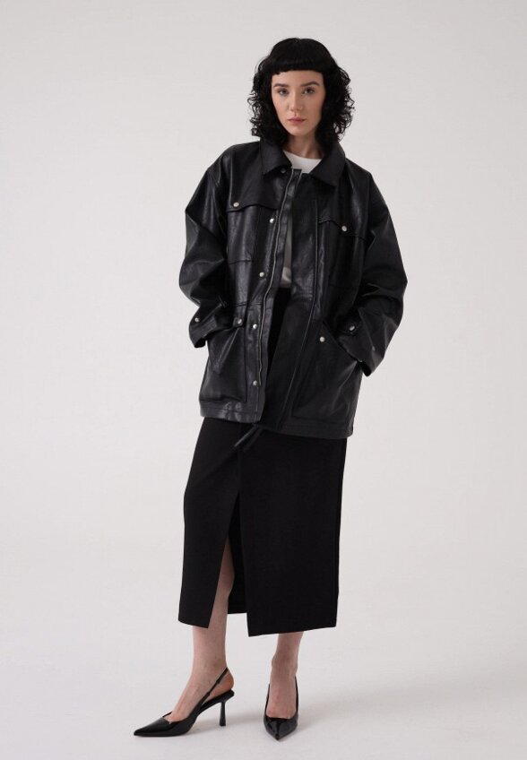 Куртка кожаная Enevoo