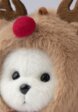 Медведь Lina TeddyTales, XS ,в костюмчике Олень, белый, брелок, 15 см2  - превью