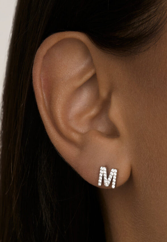 Моносерьга в виде буквы М MIESTILO MIE
