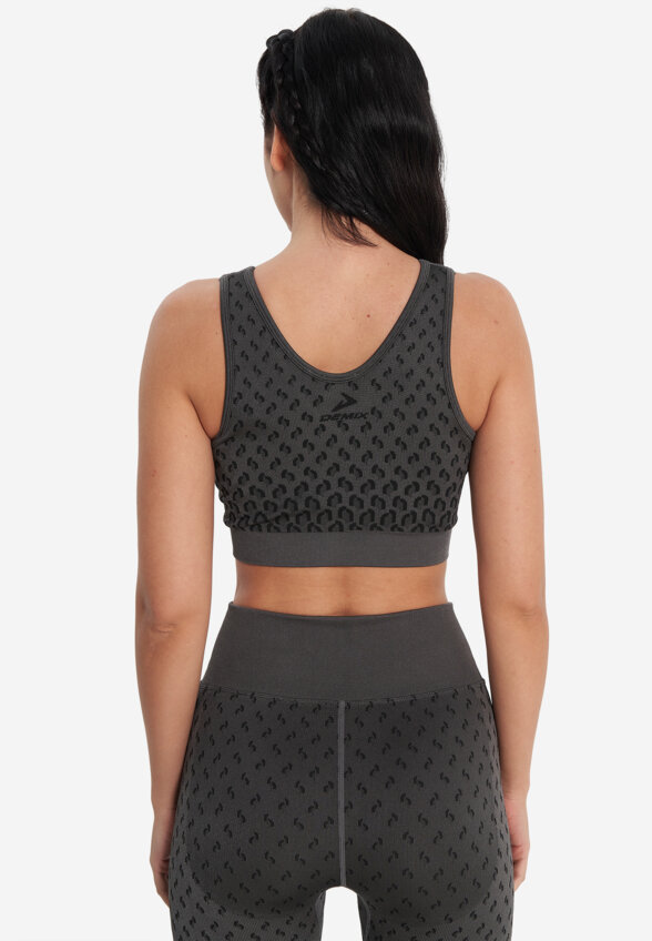 Топ бра спортивный Demix HighFlow Seamless Longline, Серый