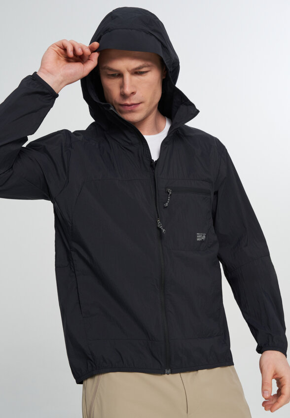 Ветровка мужская Mountain Hardwear Wind Veil Hooded Jacket, Черный
