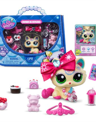 Игровой набор LITTLEST PET SHOP "Стиль", кошка Рэгдолл, фигурка животного с аксессуарами детям