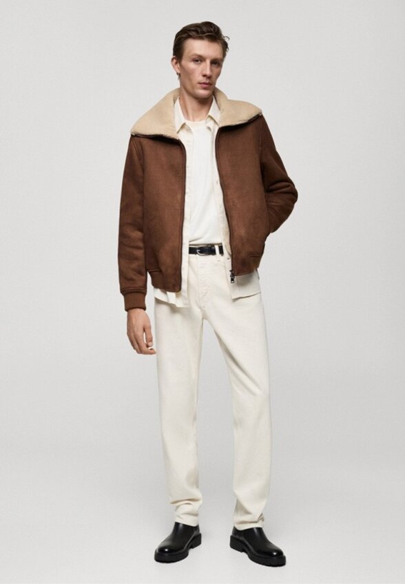 Бомбер меховой Mango Man