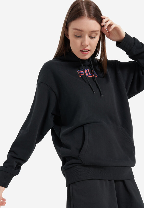 Худи женское оверсайз FILA, Черный