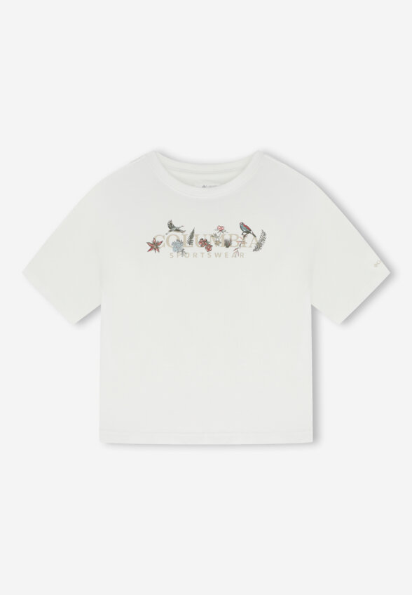 Футболка женская Columbia Rolling Bend Graphic Relaxed Crop SS, Белый