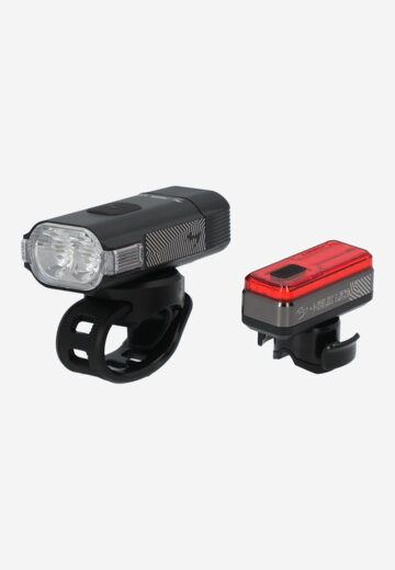 Комплект велосипедных фонарей MOON Rigel Lite/Helix Lite, Черный